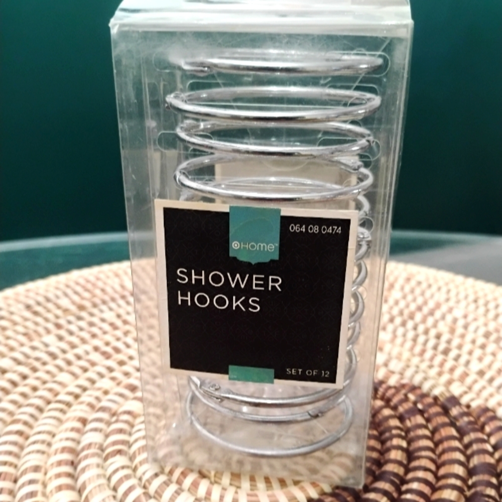 O Ring Shower Curtain Hooks, Pack of 12, Target NEW